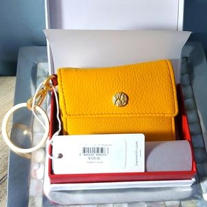 Hammitt Royce Leather Key Wallet Tangerine NWT